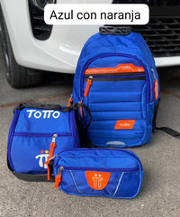 AZUL CON NARANJA